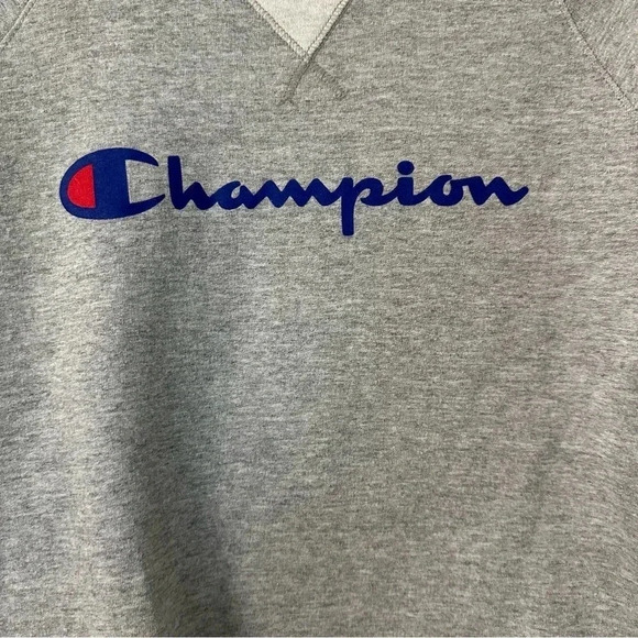 Champion Authentic Athleticwear Gray and White Crewneck Sweatshirt Size S GUC - Picture 3 of 8